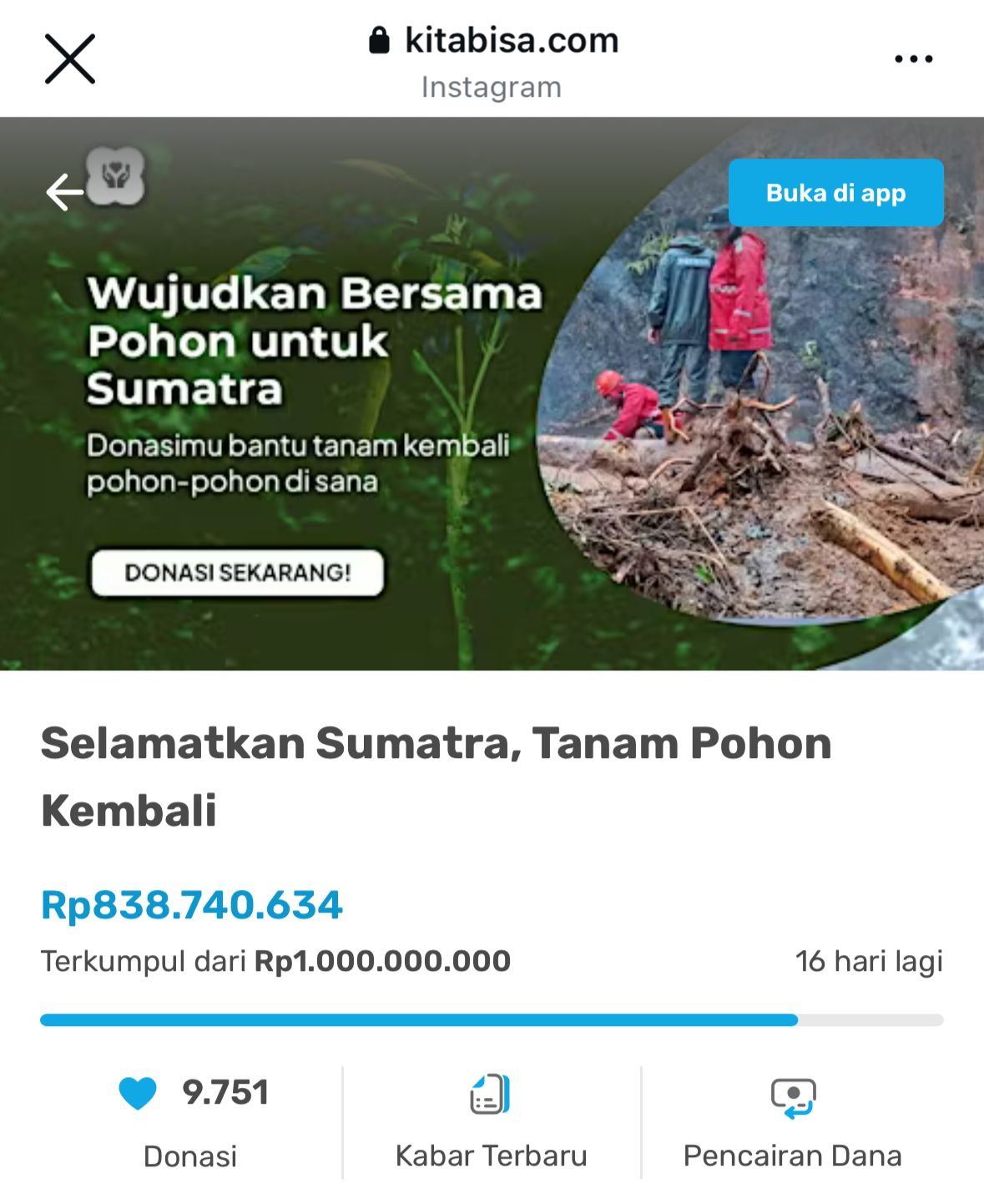 donasi publik untuk lingkungan